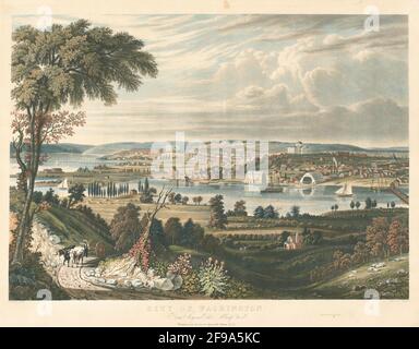 Ville de Washington: De Beyond the Navy yards, publié en 1834. Banque D'Images