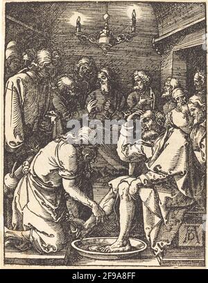 Christ lavant les pieds des disciples, 1509/1510. Banque D'Images