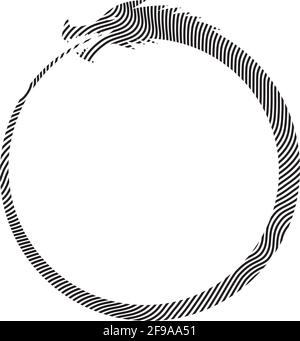 Symbole Ouroboros Infinity - noir sur blanc Illustration de Vecteur