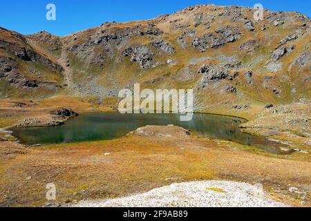 Laghi Pian Rosset, Colle del Nivolet, Parco Nazioanle del Gran Pardiso Banque D'Images