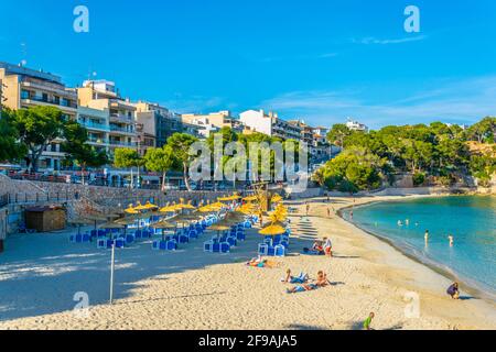 PORTO CRISTO, ESPAGNE, 20 MAI 2017: Plage de Porto Cristo, Majorque, Espagne Banque D'Images