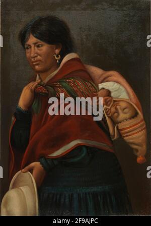 Mère quechua, env. 1890-1892. Banque D'Images
