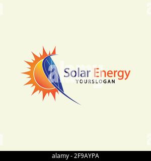 Modèle de conception du logo Sun Solar Energy. Design du logo Solar TECH Illustration de Vecteur