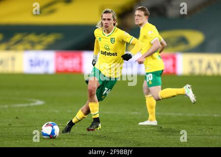 Todd Cantwell de Norwich City - Norwich City v HUDDERSFIELD Town, Sky Bet Championship, Carrow Road, Norwich, Royaume-Uni - 6 avril 2021 usage éditorial exclusif - restrictions DataCo applicables Banque D'Images