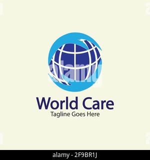 World Care logo Template Design Vector, Emblem, Design concept, Creative Symbol, Icon. Illustration de Vecteur