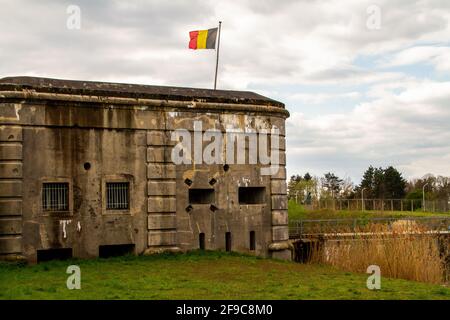 Belgique, Puurs, 16 avril 2021. Fort Breendonk était un camp de concentration pendant la Seconde Guerre mondiale Banque D'Images
