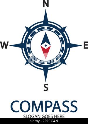 Modèle de conception de logo Creative Compass concept Illustration de Vecteur
