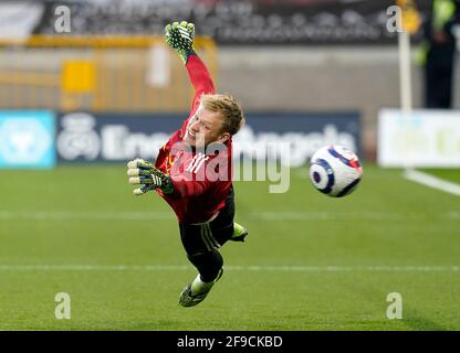 Wolverhampton, Angleterre, le 17 avril 2021. Aaron Ramsdale de Sheffield Utd lors du match de la Premier League à Molineux, Wolverhampton. Le crédit photo devrait se lire: Andrew Yates / Sportimage Banque D'Images