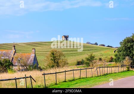 La chapelle Sainte-Catherine, petite chapelle située sur une colline au-dessus du village d'Abbotsbury, à Dorset, dans le sud-ouest de l'Angleterre, dédiée à Sainte-Catherine d'Alexandrie Banque D'Images