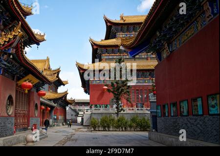 Hohhot ville de temples jour ensoleillé Temple de Guanyin Banque D'Images