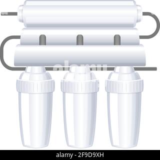 Icône de filtre à eau domestique, style de dessin animé Illustration de Vecteur