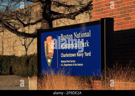 Le triage de la Marine de Charlestown, à Boston, au Massachusetts, a joué un rôle crucial dans le développement de la Marine américaine dans les premières années de la république Banque D'Images