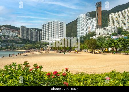 Plage de Repulse Bay, île de Hong Kong, Hong Kong Banque D'Images