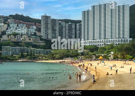 Plage de Repulse Bay, île de Hong Kong, Hong Kong Banque D'Images