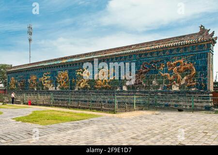 Nine Dragon Wall, Datong, Shanxi, Chine Banque D'Images