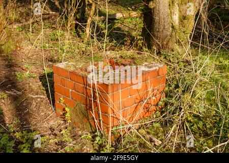 Site de l'ancien chemin de fer de l'hôpital de Calderstones, Whalley; Banque D'Images