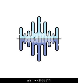 Icône de ligne acoustique. Pictogramme pour page Web, application mobile, Promo. Élément de conception UI UX GUI. Contour modifiable. Illustration de Vecteur