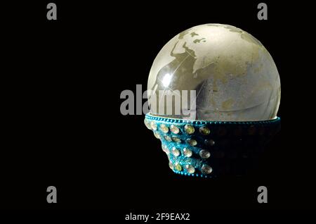 Mini globe en verre Banque D'Images