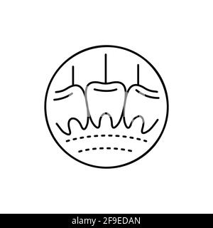 Icône de ligne de couleur Stomatology. Pictogramme pour page Web, application mobile Illustration de Vecteur