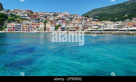 parga grèce, destination touristique célèbre à epirus, preveza Banque D'Images