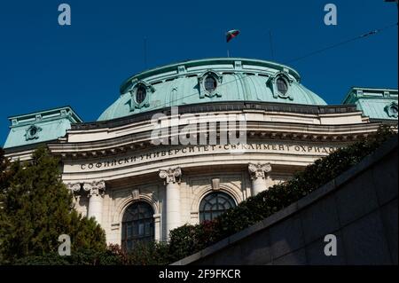 SOFI, BULGARIE - 30 mars 2019 : Sofia, Bulgarie, 30 mars 2019. Université de Sofia, St. Kliment Ohridski, Sofia Bulgarie, Europe, Banque D'Images