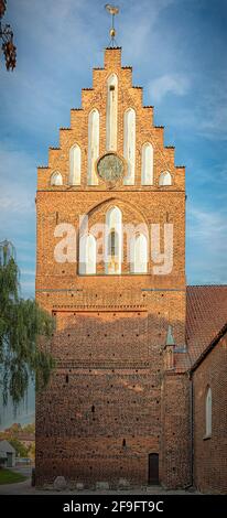 SOLVESBORG, SUÈDE - 13 OCTOBRE 2018 : église Saint Nicolai dans la ville. Banque D'Images