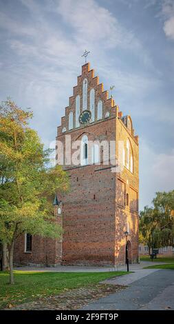 SOLVESBORG, SUÈDE - 13 OCTOBRE 2018 : église Saint Nicolai dans la ville. Banque D'Images