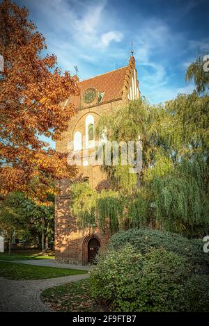 SOLVESBORG, SUÈDE - 13 OCTOBRE 2018 : église Saint Nicolai dans la ville. Banque D'Images