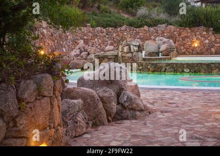 SPA du Capo d’Orso Hotel Thalasso et SPA près de Palau. Sardaigne. Italie Banque D'Images