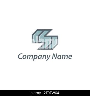 Logo S celui-ci - logo immobilier - logo constructeurs Template.EPS 10 Illustration de Vecteur