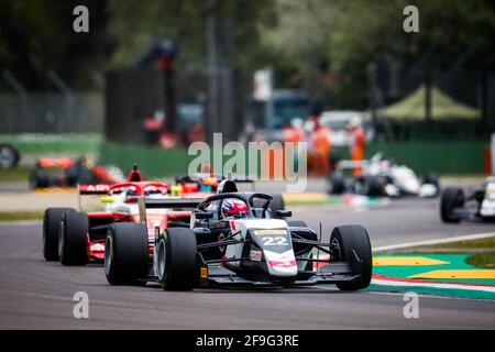 22 MALONEY Zane, R-ace GP, action pendant le 1er tour du Championnat régional d'Europe de Formule 2021 par Alpine du 16 au 18 avril 2021 sur l'Autodromo Internazionale Enzo e Dino Ferrari, à Imola, Italie - photo Antonin Vincent / DPPI Banque D'Images