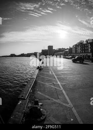 Échelle de gris, The Fish Quay, North Shields, Tyne and Wear, Angleterre, Royaume-Uni Banque D'Images