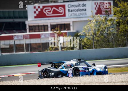 19 Maulini Nicolas (che), Bell Matthew (gbr), Kruetten Niklas (deu), Cool Racing, Ligier JS P320 - Nissan, action pendant les 2021 4 heures de Barcelone, 1er tour de la série européenne le Mans 2021, du 15 au 17 avril 2021 sur le circuit de Barcelone-Catalunya, à Montmelo, près de Barcelone, Espagne - photo Xavi Bonilla / DPPI Banque D'Images