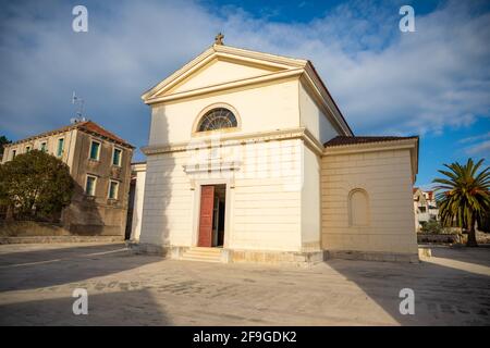 L'église Saint Joseph dans Vela Luka, l'île de Korcula, Croatie Banque D'Images