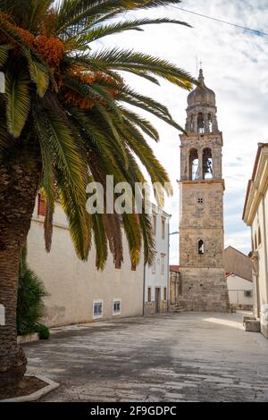 L'église Saint Joseph dans Vela Luka, l'île de Korcula, Croatie Banque D'Images