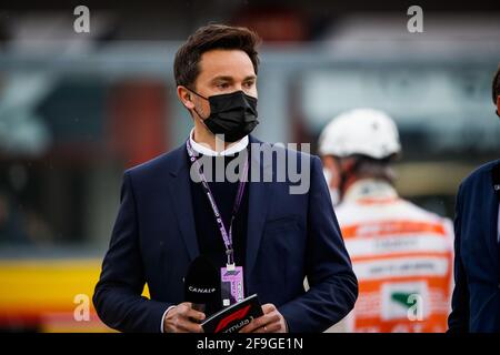 SENECAL Thomas (fr), rédacteur en chef Canal+, portrait pendant la Formule 1 Pirelli Gran Premio Del Made in Italy E Dell Emilia Romagna 2021 du 16 au 18 avril 2021 sur l'Autodromo Internazionale Enzo e Dino Ferrari, à Imola, Italie - photo Florent Gooden / DPPI / LiveMedia Banque D'Images