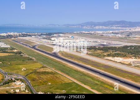 Palma de Majorque, Espagne - 11 mai 2018 : vue aérienne de l'aéroport de Palma de Majorque (PMI) en Espagne. Banque D'Images