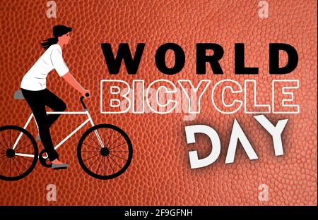 Événement santé Journée mondiale du vélo Banque D'Images