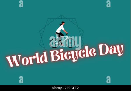 Événement santé Journée mondiale du vélo Banque D'Images