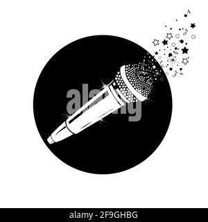 Icône de vecteur MIC. Icône de vecteur de dessin animé micro isolé. Illustration vectorielle Illustration de Vecteur