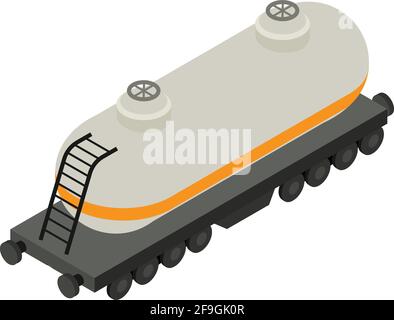 Icône du réservoir d'huile de la familiale. Isométrique de l'icône de vecteur de réservoir d'huile Wagon pour la conception de la bande isolée sur fond blanc Illustration de Vecteur