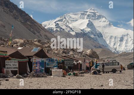 Camp de base pour alpinistes, Camp de base Everest, Tingri, Shigatse, région autonome du Tibet, Chine Banque D'Images