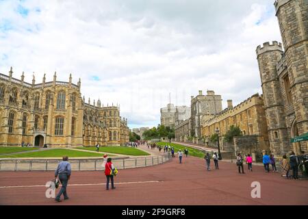 Londres, Grande-Bretagne -le 25 mai 2016 : Château de Windsor, Chapelle Saint-Georges Banque D'Images