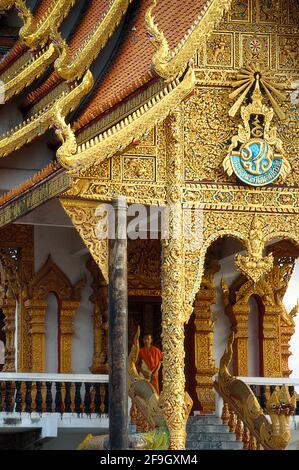 Wat Buppharam - Chiang Mai - Thaïlande 1992 (photo sur film photographique) Banque D'Images