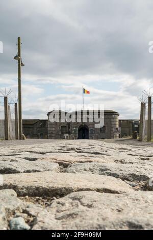 Breendonk - Belgique - 16 avril 2021 : le fort Breendonk a servi de camp de concentration pendant la Seconde Guerre mondiale Banque D'Images