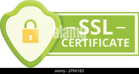 Icône de certificat ssl public. Dessin animé de l'icône de vecteur de certificat ssl public pour la conception Web isolée sur fond blanc Illustration de Vecteur