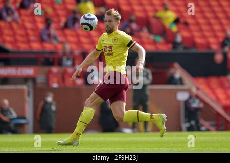 Manchester, Royaume-Uni. 18 avril 2021. Charlie Taylor de Burnley lors du match de la Premier League à Old Trafford, Manchester, Royaume-Uni. Date de la photo: Dimanche 18 avril 2021. Le crédit photo devrait être le crédit: Anthony Devlin/Alay Live News Banque D'Images