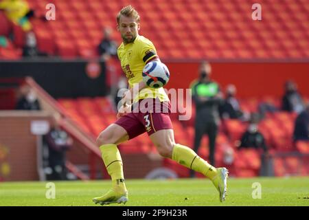 Manchester, Royaume-Uni. 18 avril 2021. Charlie Taylor de Burnley lors du match de la Premier League à Old Trafford, Manchester, Royaume-Uni. Date de la photo: Dimanche 18 avril 2021. Le crédit photo devrait être le crédit: Anthony Devlin/Alay Live News Banque D'Images