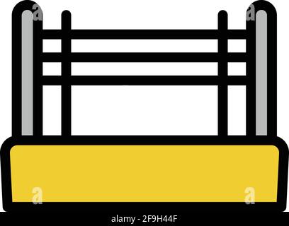 Icône de l'anneau de boxe. Outline Boxing Ring Vector Icon for web design isolé sur fond blanc Illustration de Vecteur