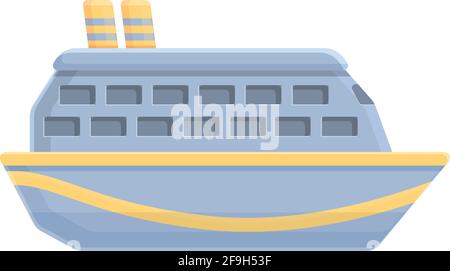 Icône de croisière régulière. Dessin animé de l'icône vecteur de paquebot de croisière classique pour la conception de sites Web isolée sur fond blanc Illustration de Vecteur